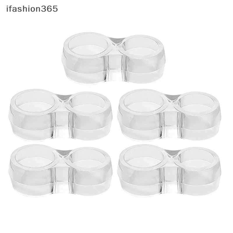 Set 5 Vòng Đệm Bảo Vệ Tay Nắm Cửa / Tường Hình Tròn Bằng PVC Chống Va Chạm An Toàn Tiện Lợi ifashion365