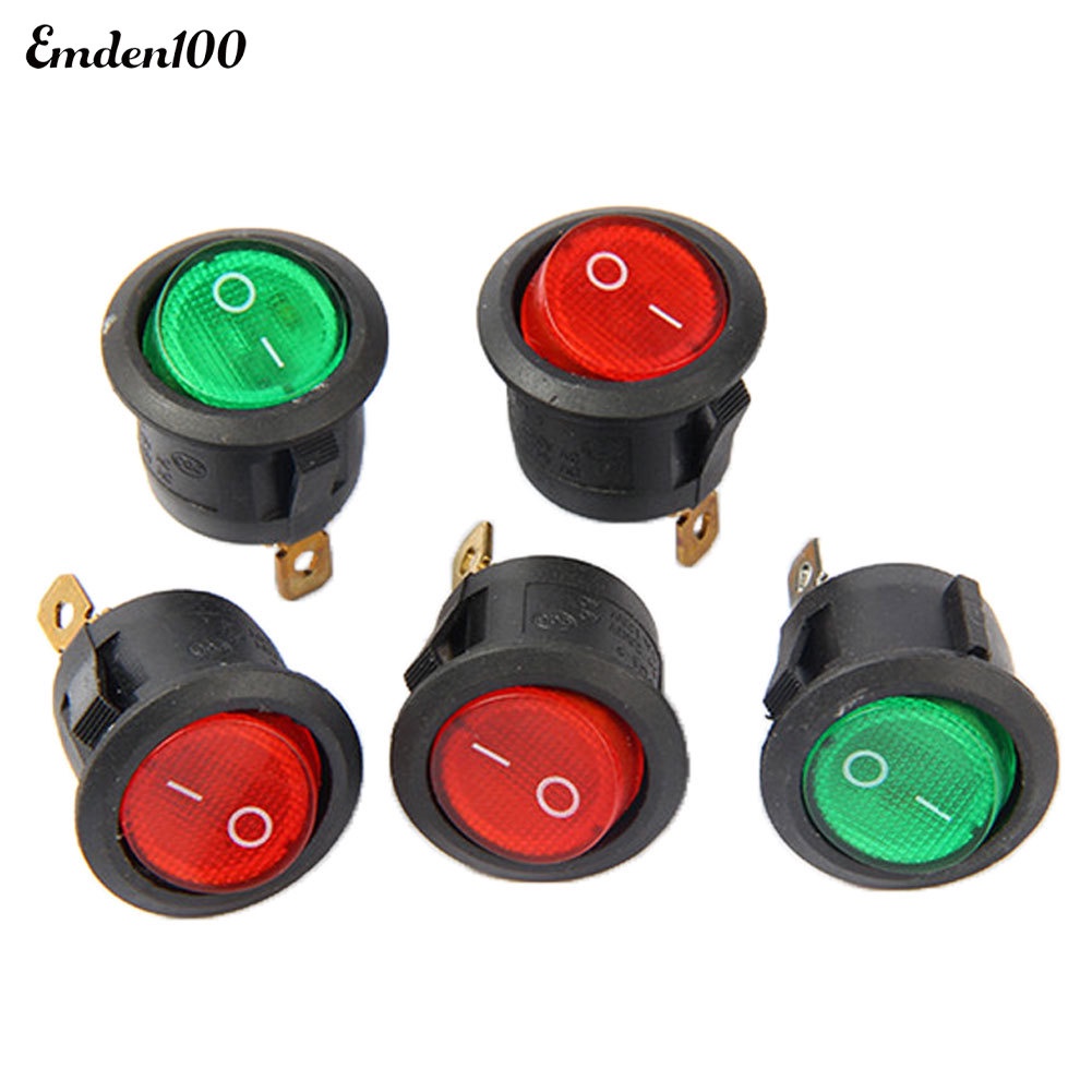 Công Tắc Tròn Cho Đèn Tín Hiệu 12V DC 20A 20mm