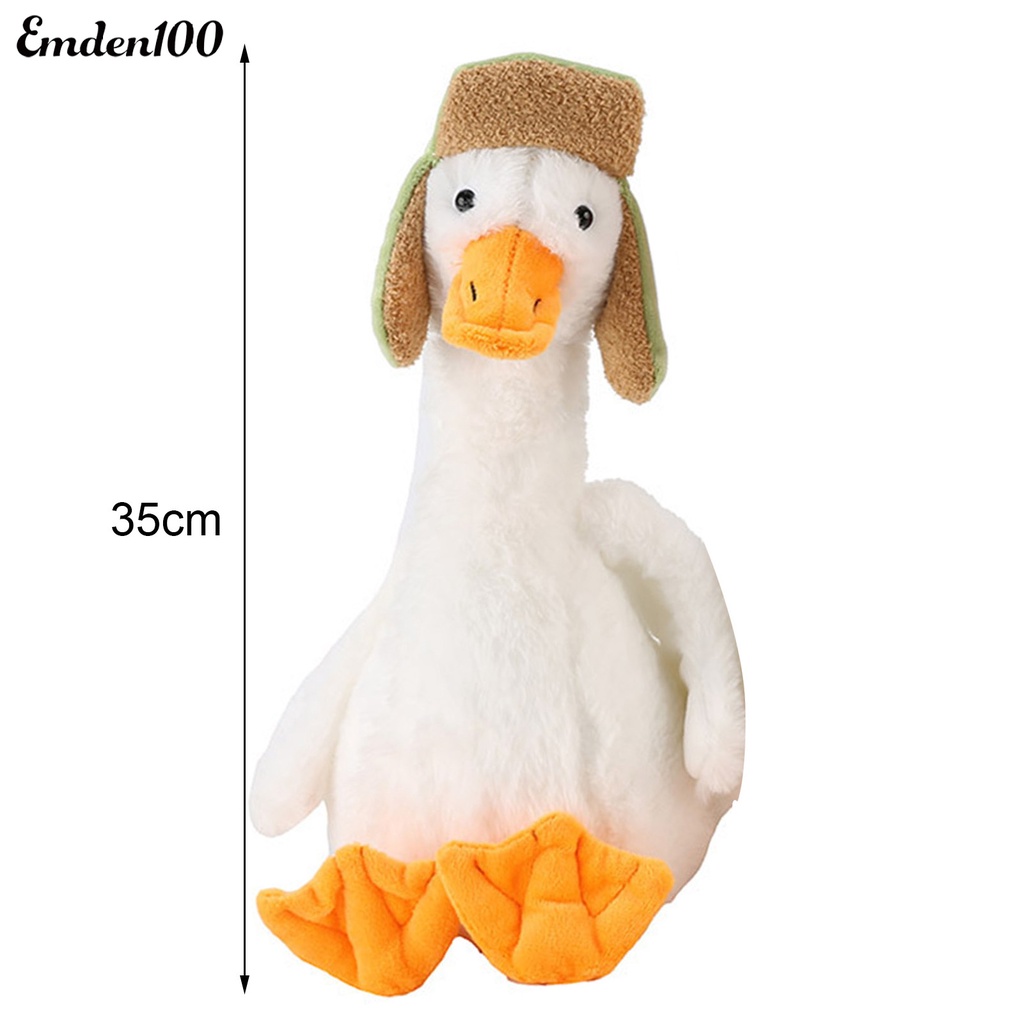 Thú Nhồi Bông Hình Con Ngỗng Mắt Trắng 3D Dễ Thương 35cm