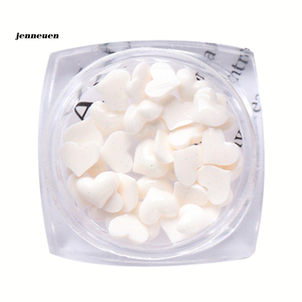 Bộ 40 Phụ Kiện Trang Trí Móng Tay Hình Trái Tim Đính Đá Xinh Xắn