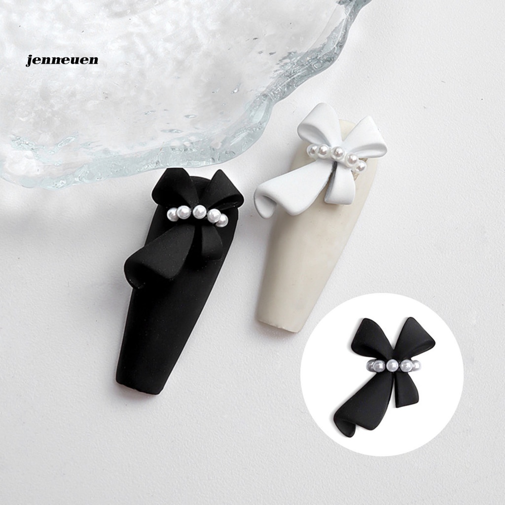 Bộ 5 Phụ Kiện Trang Trí Móng Tay Hình Nơ 3D Xinh Xắn