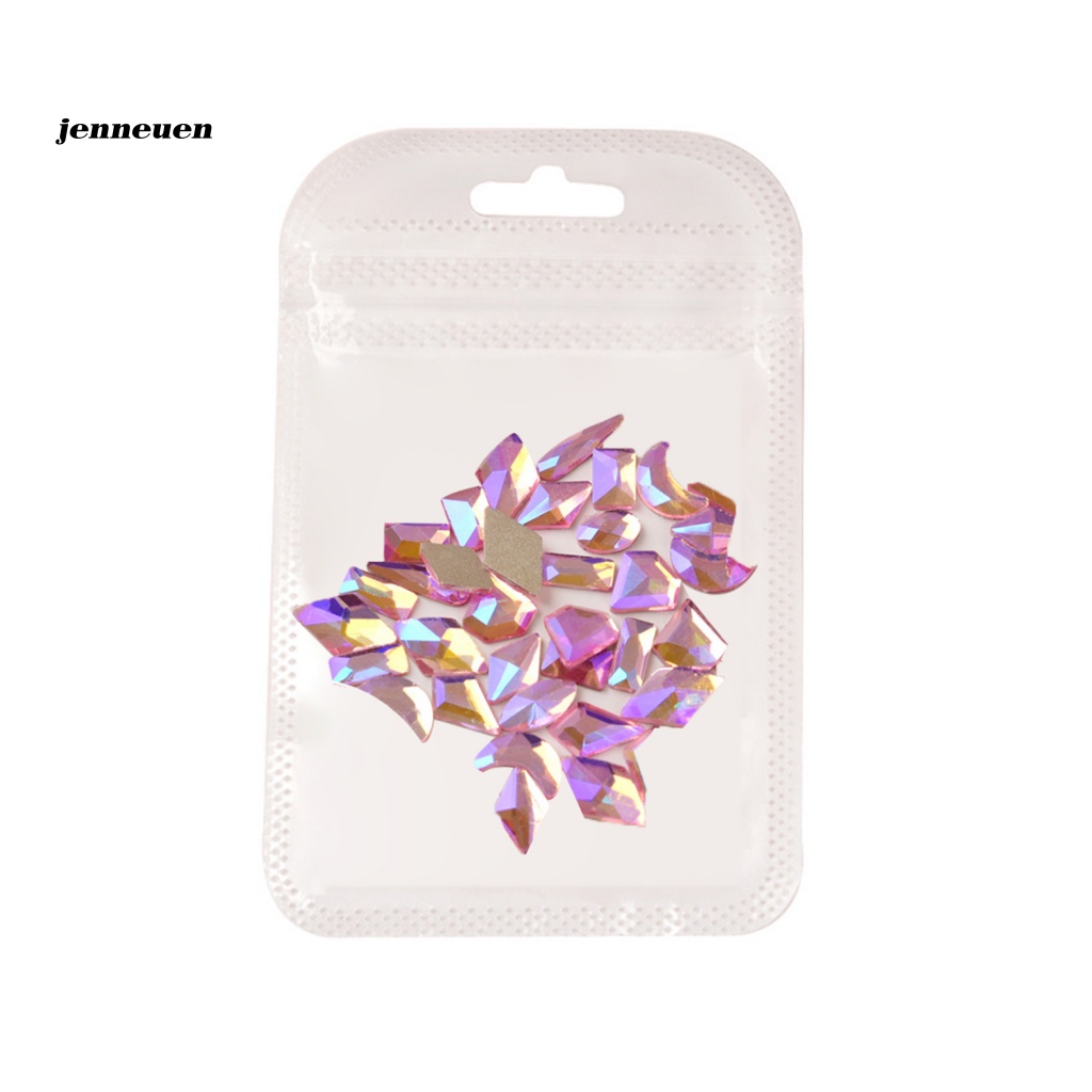 Set 100 Hạt Cườm Đá Phẳng Mini Trang Trí Móng Nghệ Thuật Thời Trang