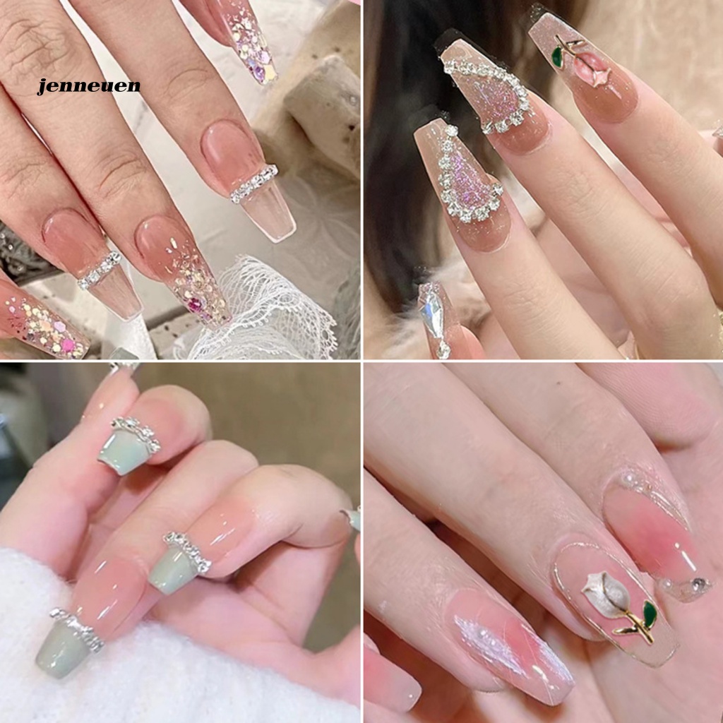 1 Gói Phụ Kiện Trang Trí Móng Tay Hình Hoa Tulip Đính Đá Xinh Xắn
