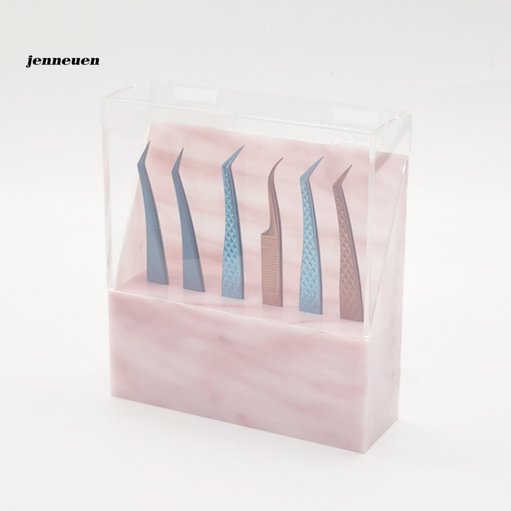 Giá Đỡ Lông Mi Giả Kèm Nhíp Chống Bụi Có Thể Tái Sử Dụng