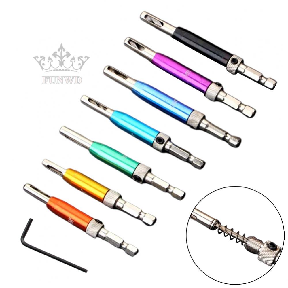 【FUNWD】Hinge Drill Bits Locating Hole 7PCS Cabinet Carpenters Door Cabinet Hinge