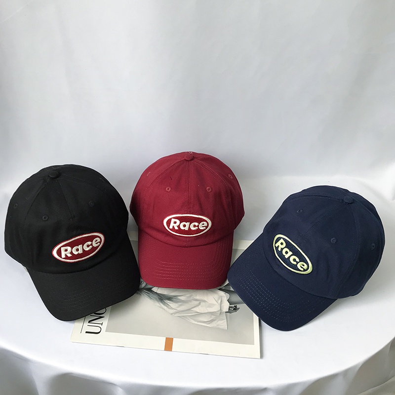 Mũ Lưỡi Trai Thêu Chữ Màu Tương Phản Thời Trang Đường Phố Hàn Quốc Cho Cặp Đôi