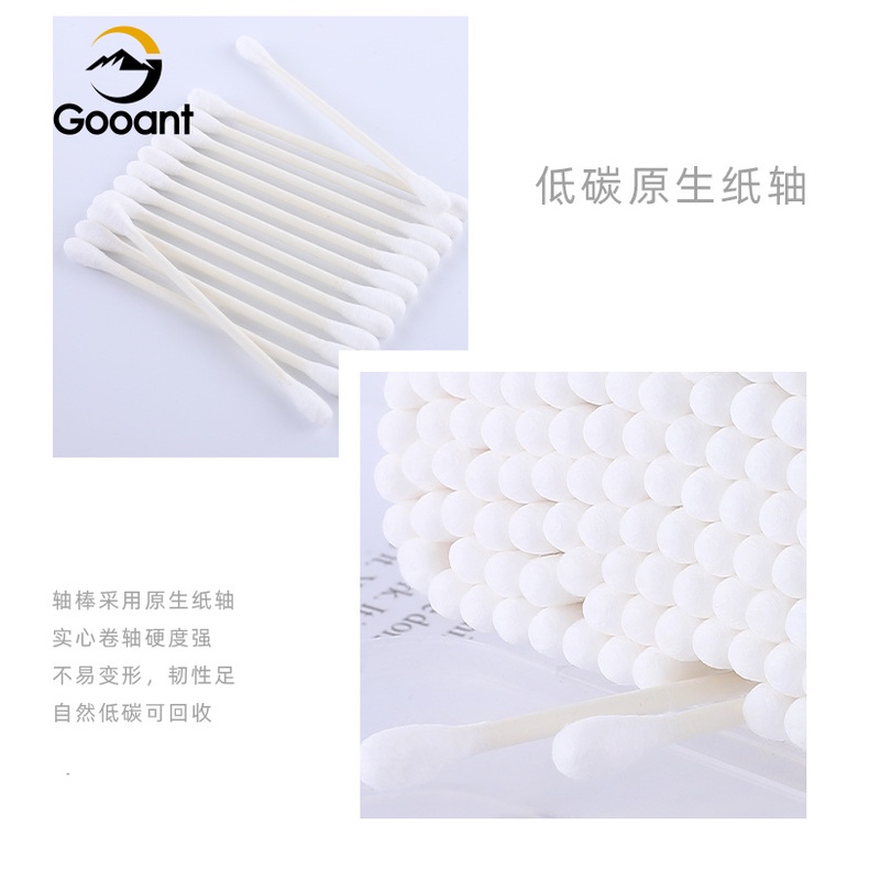 Bông Tăm Hai Đầu Tròn Bằng cotton Dùng Một Lần Để Trang Điểm