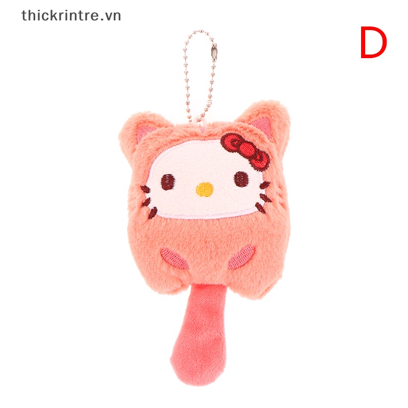 SANRIO Búp Bê Nhồi Bông Mềm Mại Hình Hello Kitty Trang Trí Ba Lô / Móc Khóa