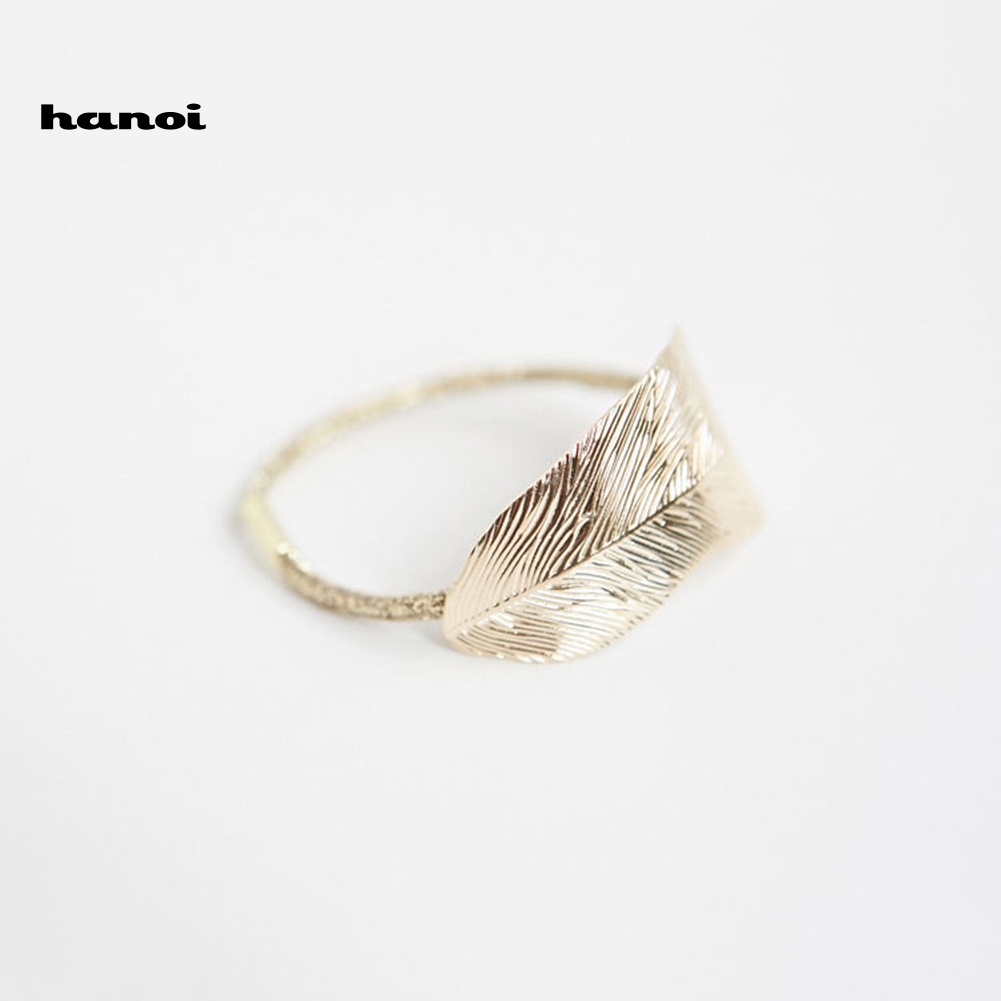 Set 2 Dây Cột Tóc Co Giãn Hình Chiếc Lá Thời Trang Cho Nữ Giá Đỡ