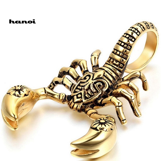 Vòng Cổ Giả Da Mặt Bò Cạp Thời Trang Vintage Cho Nam