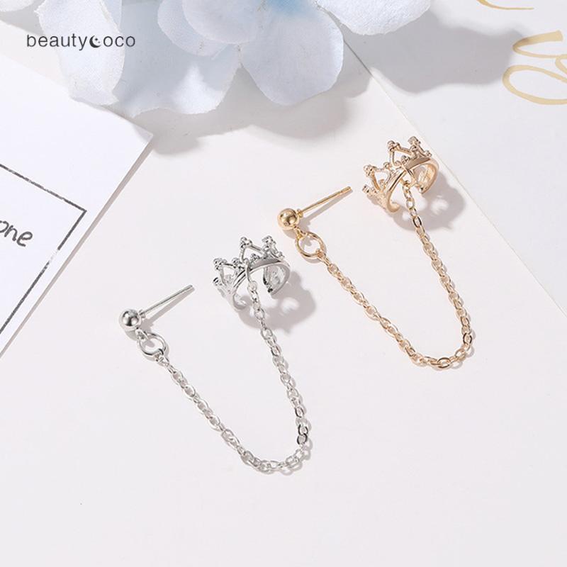 Beautycoco🍊Hoa Tai Hình Vương Miện Đính Đá Nhân Tạo Thời Trang