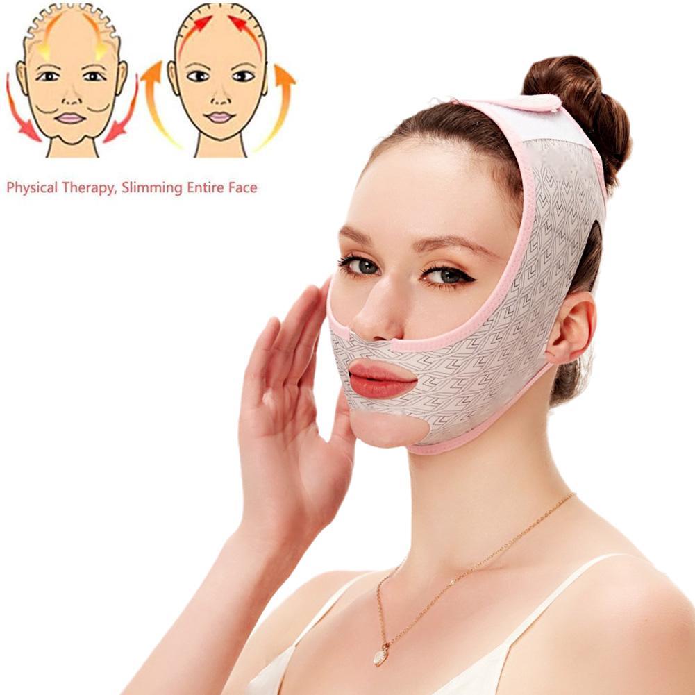 1pc băng quấn giảm béo mặt v line cheek chin neck shaper massage strap belt relax lift up mask beauty face sculpting sleep mask