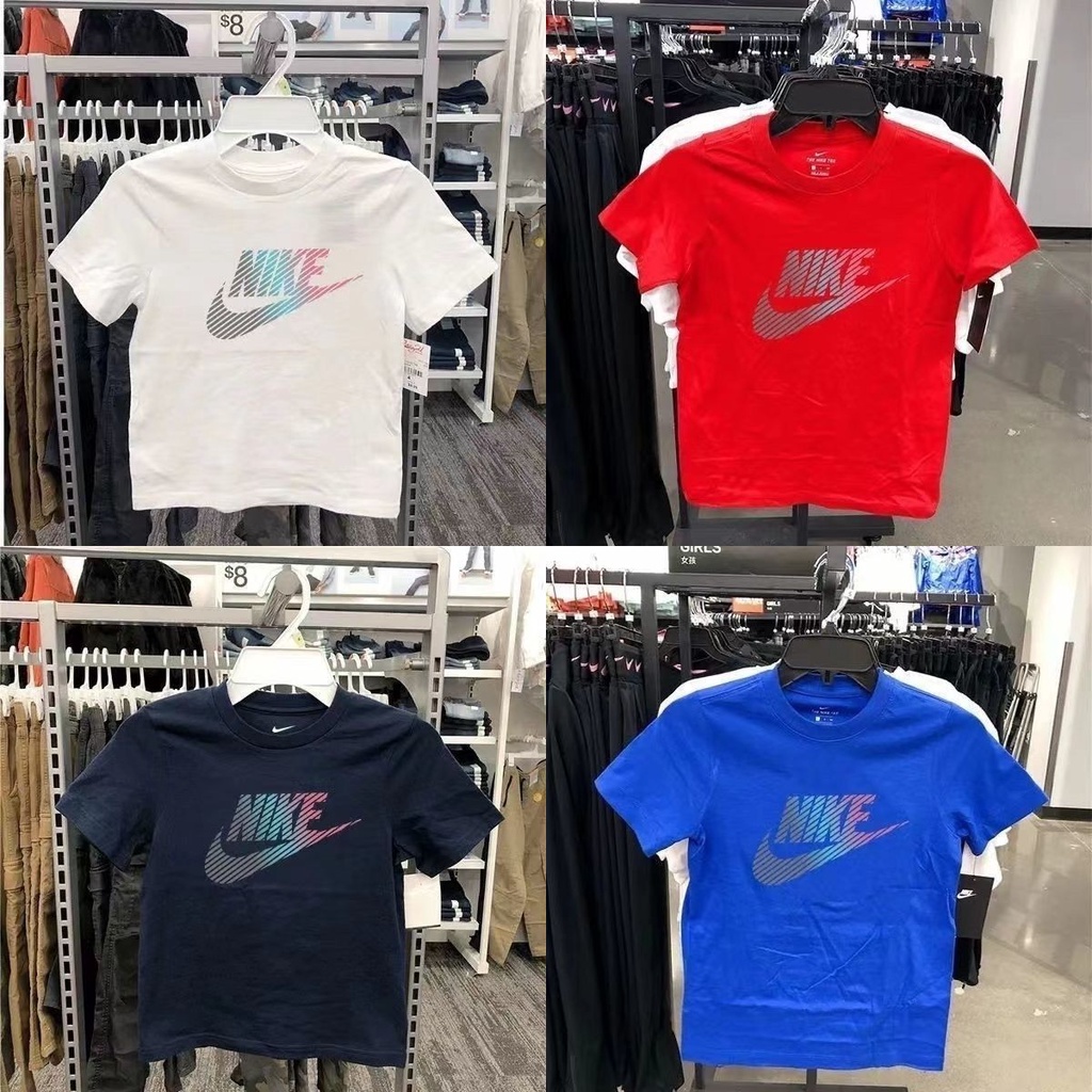 Không có nhãn hiệu trên quần áo No brandtag 1-14years boy girl children school sports casual wear short sleeve t-shirt dễ thương in thời trang mùa hè quần áo trẻ em