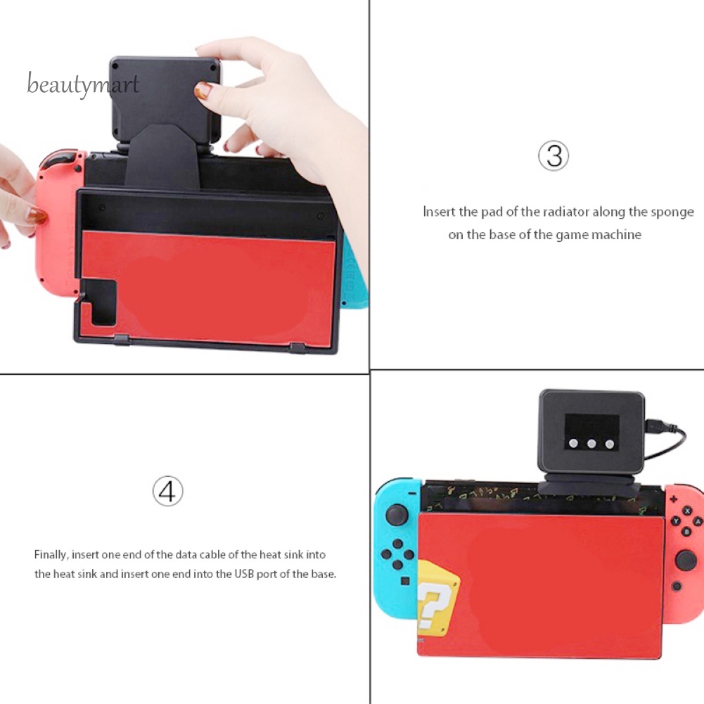 Quạt TảN NhiệT MàN HìNh LED beautymartm1 Cho MáY Chơi Game Nintendo Switch