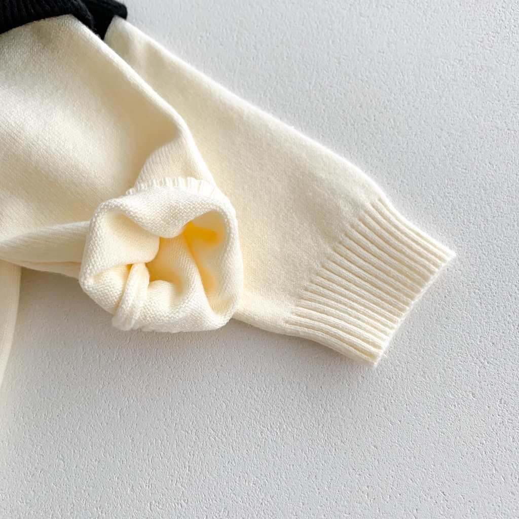 Bộ Áo Khoác Cardigan Dệt Kim + Quần Dài In Hoa Thời Trang Thu Đông Phong Cách Mới Cho Bé Gái