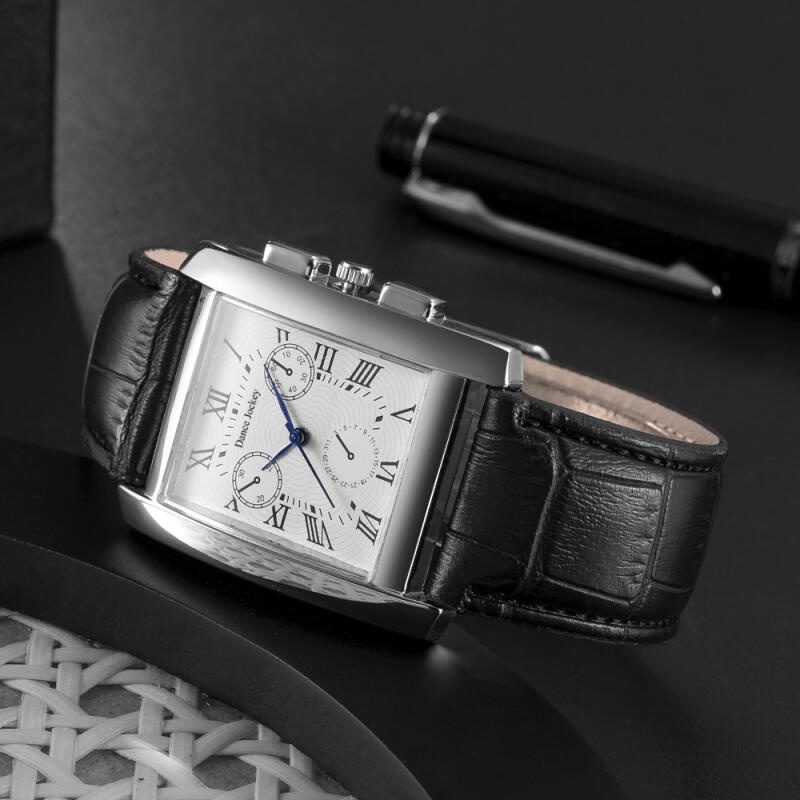 Đồng Hồ Quartz Mặt Vuông Thời Trang Cho Nam