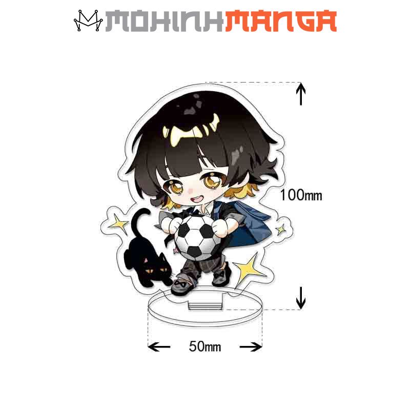 Standee tượng mô hình Acrylic nhân vật Blue Lock Isagi Yoichi Hyoma Chigiri Meguru Bachira Kenyu Yukimiya Tabito 10cm