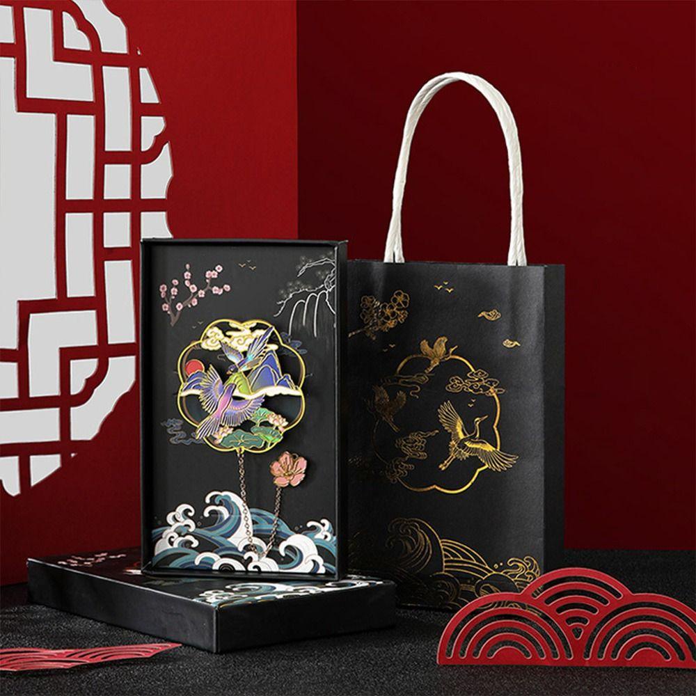 Mmluck crane Đánh Dấu Trang Sách Khoét Rỗng Bằng Kim Loại Kiểu Trung Hoa Sáng Tạo Dùng Làm Quà Tặng Sinh Nhật May Mắn