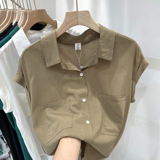 Áo Sơ Mi Chiffon Tay Ngắn Dáng Rộng Phong Cách Thời Trang Phương Tây