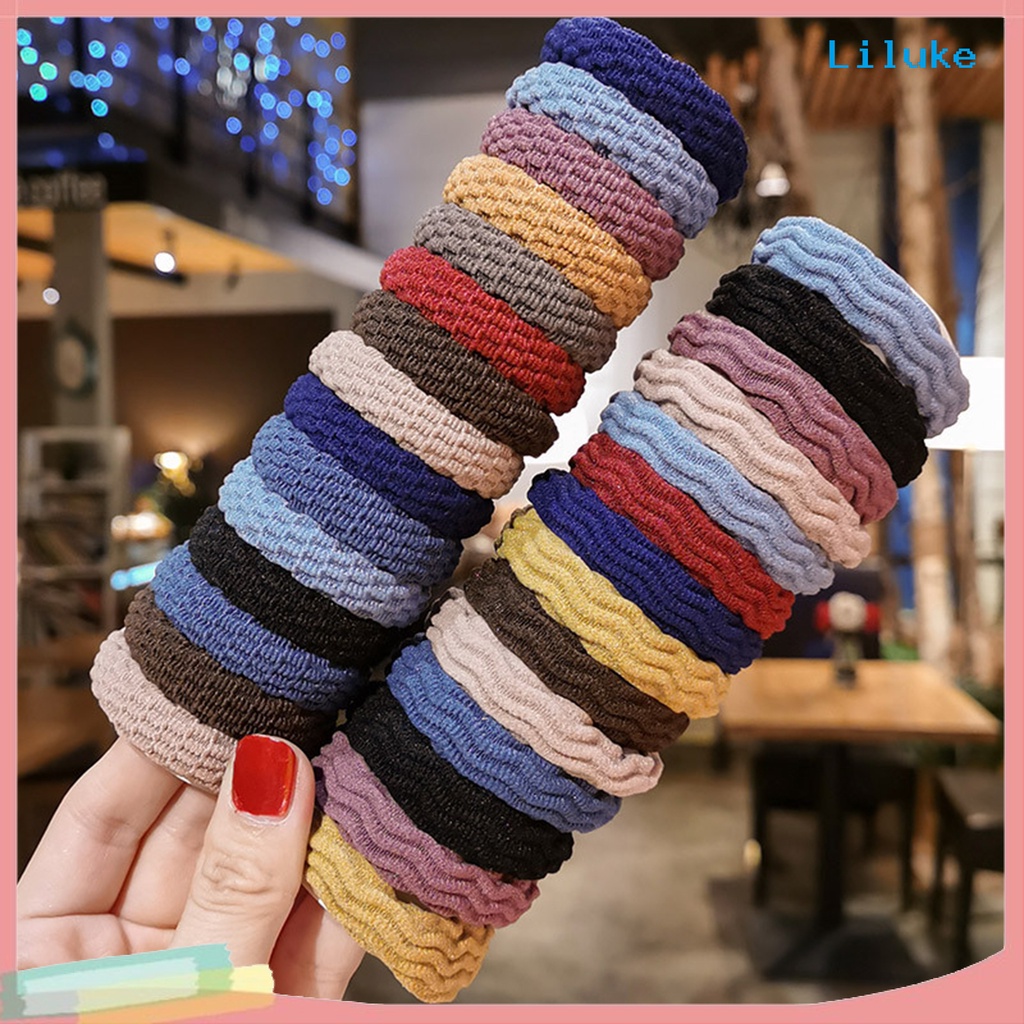 Set 5 Dây Buộc Tóc Co Giãn Mini Đơn Giản Cho Nữ