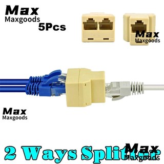 Bộ 5 đầu chuyển đổi chia 1 cổng RJ45 thành 2 cổng cho dây cáp mạng LAN CAT5/CAT6