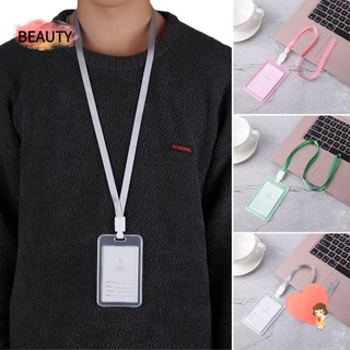 Vỏ đựng thẻ học sinh/xe đi xe buýt /ID/nhân viên bằng nhựa trong suốt 2 mặt nhiều màu sắc tiện dụng