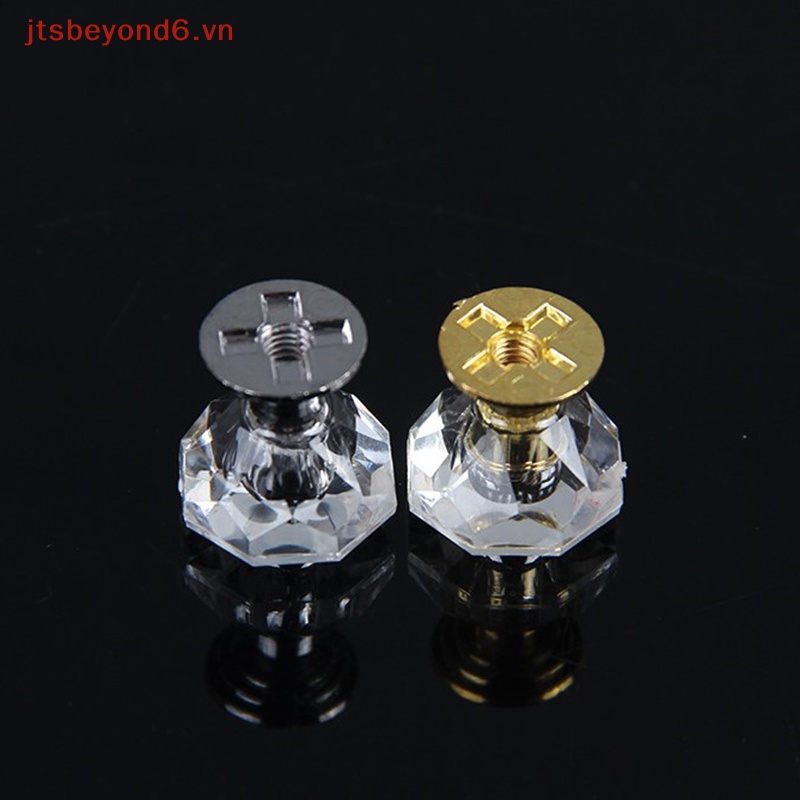 10 cái núm Pha Lê Acrylic ngăn kéo tủ ngăn kéo tay nắm cửa tủ kim cương cabine Boutique
