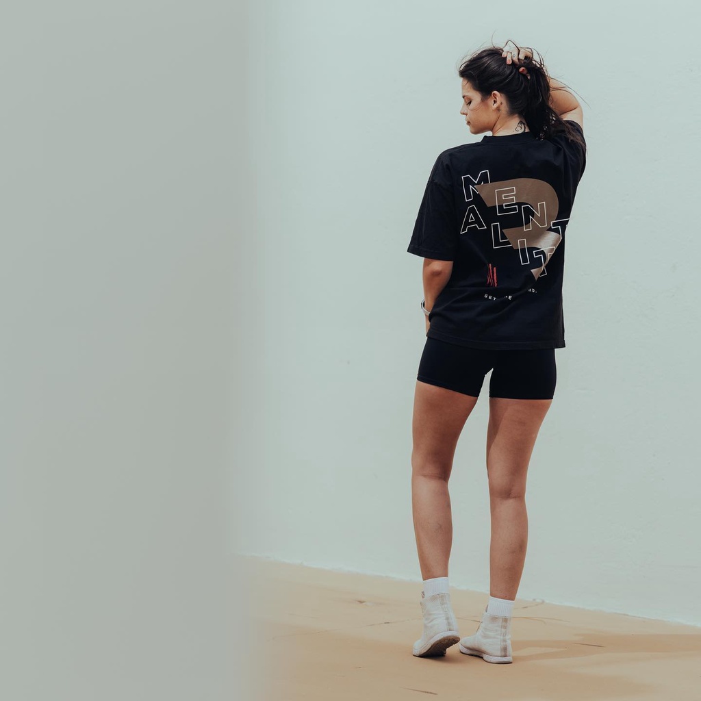 Ready stock chris's dirty b mentality short-sleeved tee sports stretch