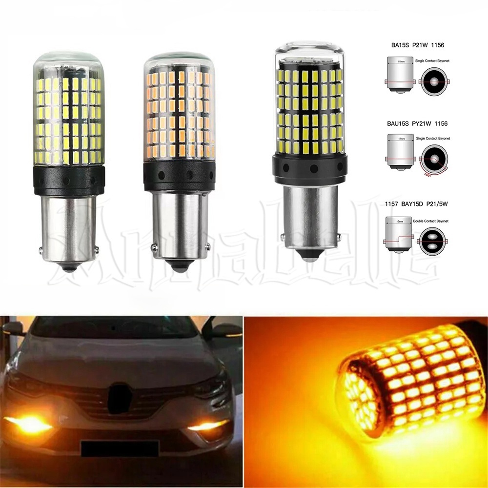 Đèn LED Tín Hiệu Tự Động 1156 BAU15S PY21W 1157 BAY15D 144smd CanBus Cho Xe Hơi