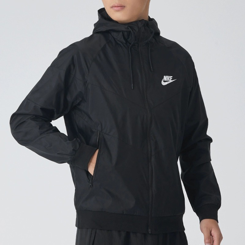 Áo Khoác Thể Thao Nike100% Chính Hãng Dáng Rộng Phối Màu Tương Phản Có Mũ Trùm Cá Tính Cho Nam