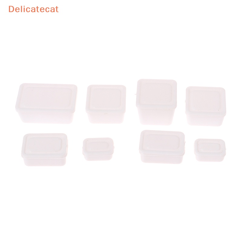 1 Bộ Hộp Cơm Bento Màu Trắng Tỷ Lệ 1: 12 Dùng Trang Trí Nhà Búp Bê