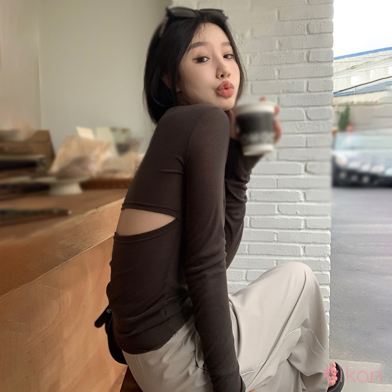 Áo Thun Tay Dài Cổ Chữ V Màu Sắc Thời Trang Mùa Hè Cho Nữ