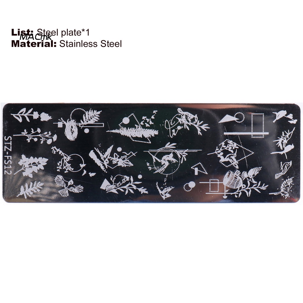 Đĩa In Hình Móng Tay Mini Bằng Thép Không Gỉ Nhiều Họa Tiết Cho Nữ