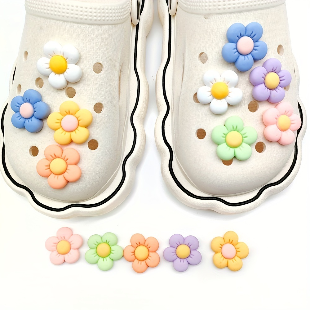 Bộ 7 Phụ Kiện Trang Trí Túi Crocs Hình Đôi Giày Hoa Xinh Xắn