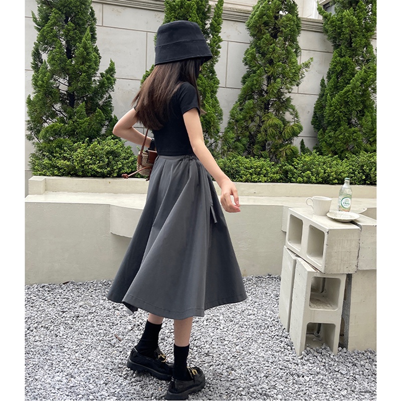 Size 130-170 váy bé gái 2023 phong cách nước ngoài mới thời trang trẻ em lưới đỏ váy phong cách đường phố  váy trẻ em