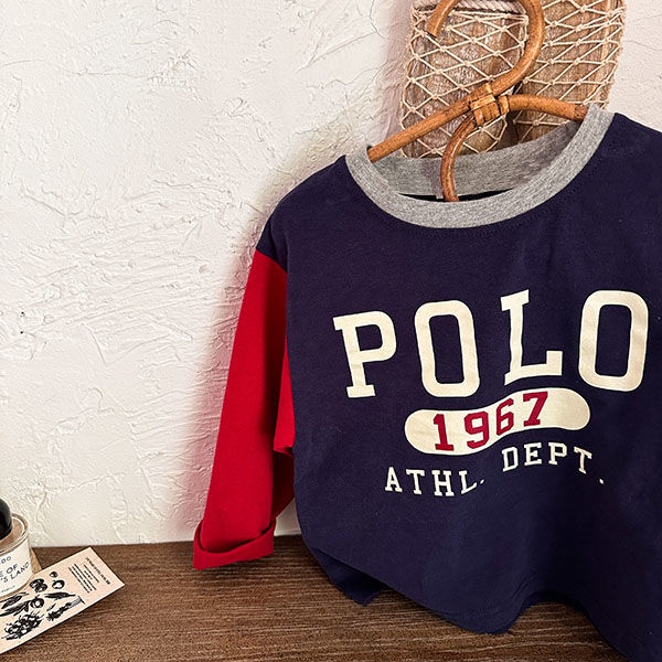 ♕ Thời Trung Niên Trẻ Em ♕Áo Thun cotton Tay Dài In Chữ Màu Sắc Tương Phản Phong Cách Hàn Quốc Thời Trang Xuân Thu Dành Cho Trẻ Em