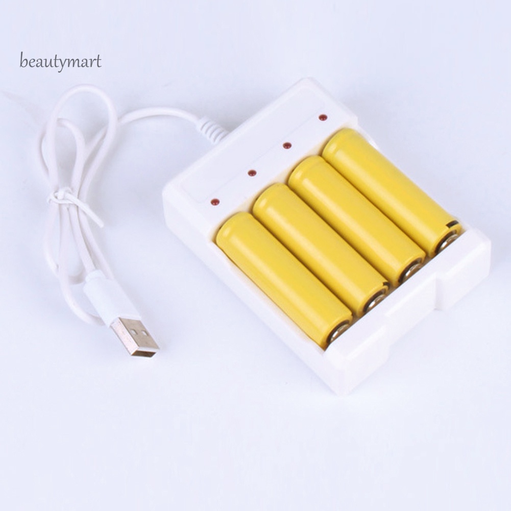 Bộ Sạc Pin AA / AAA Ni-MH Ni-Cd 4 Ngăn Có Đèn LED Hiển Thị beautymartm1