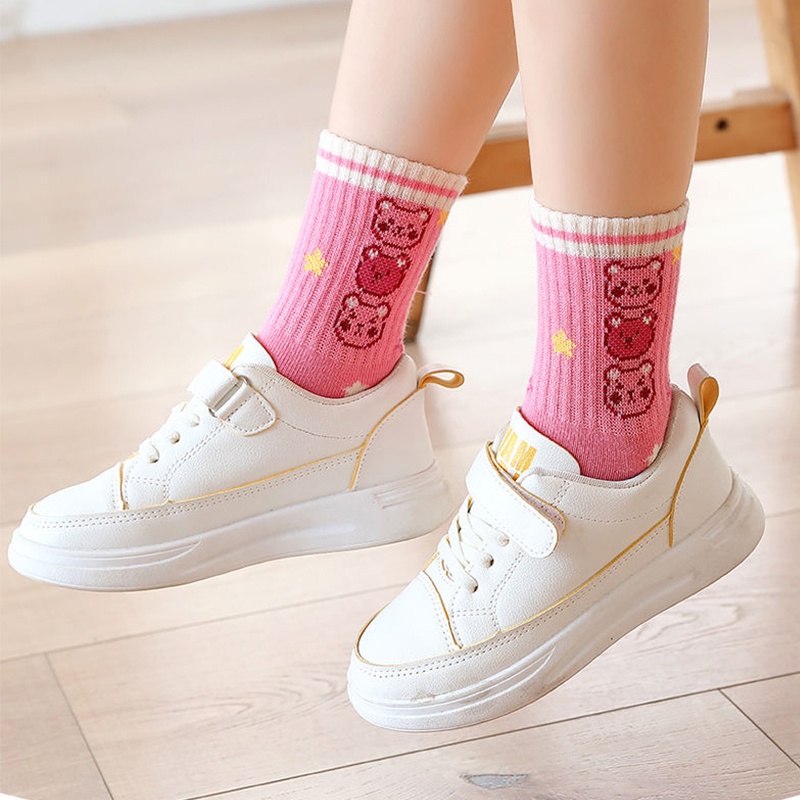 Bộ 5 Đôi Vớ Cotton Thoáng Khí In Hoạt Hình Toy Story Dễ Thương Cho Bé Gái