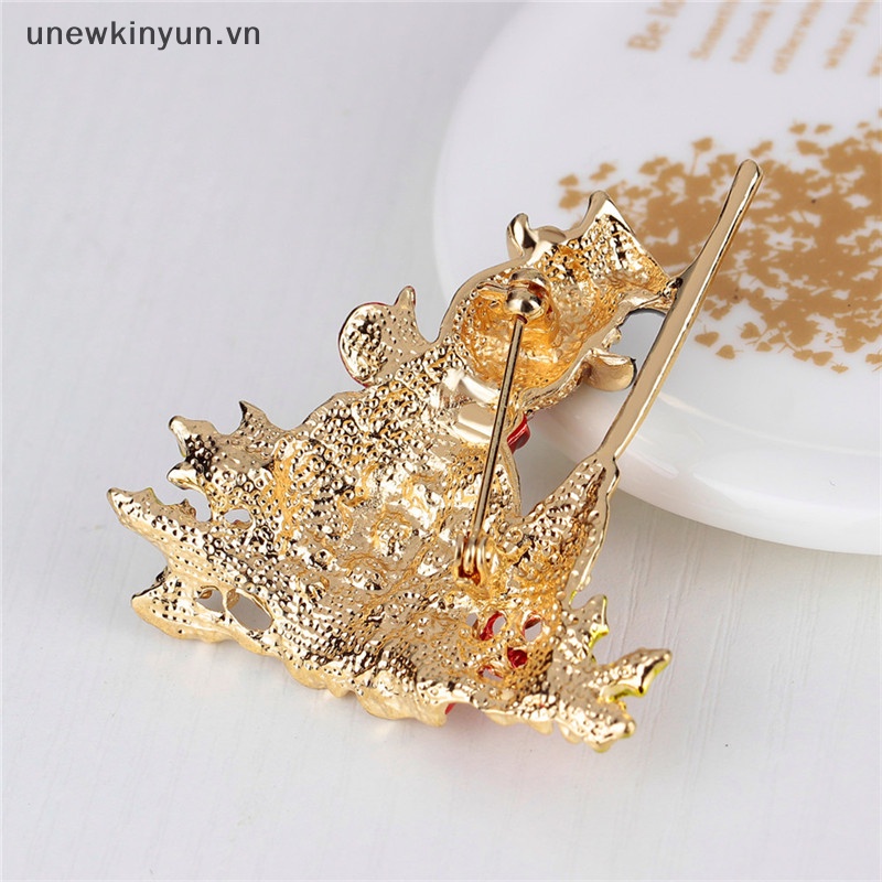 Uu Hàng Mới Về Ghim Cài Áo Hình Người Tuyết Giáng Sinh Đính Đá Đáng Yêu Thời Trang Ctystal VN