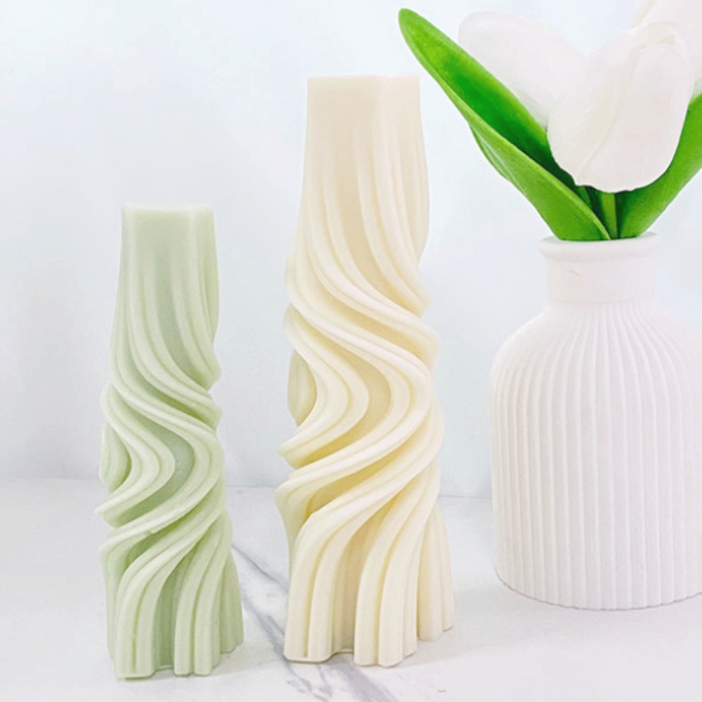 Khuôn Silicone Tạo Hình Làm Xà Phòng / Nến Hình Trụ 3D