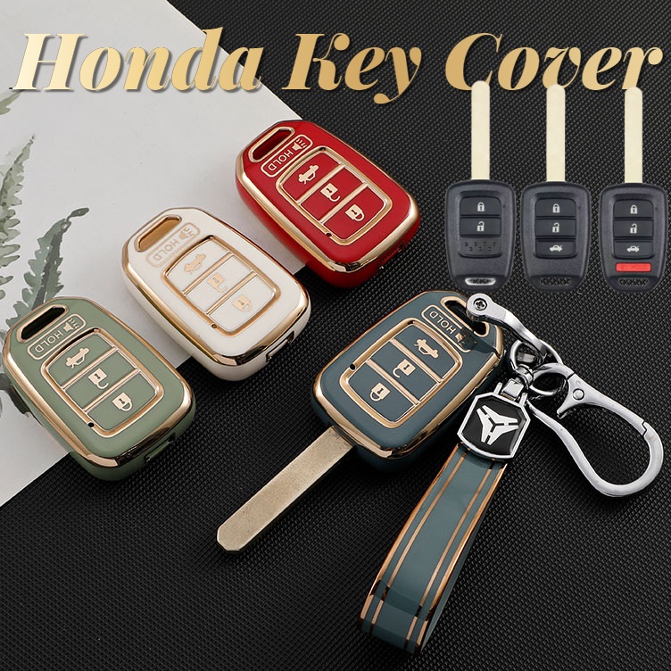 Vỏ Chìa Khóa 4 Nút Cao Cấp Cho Honda Accord CR-V FIT XRV VEZEL City Jazz Civic HRV FRV GREIZ Civic City Jazz Brio BRV
