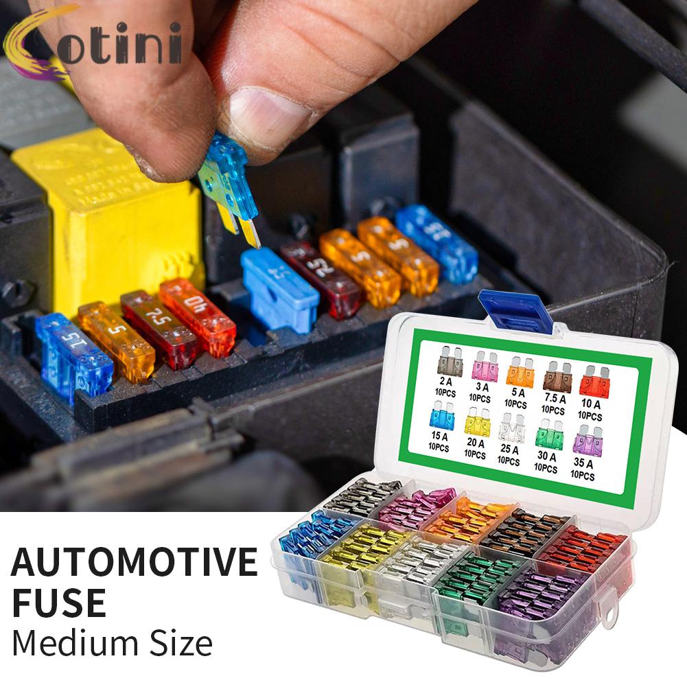 100 Cầu Chì 15A 20A 25A 30A 35A 10 Loại Cho Xe Hơi