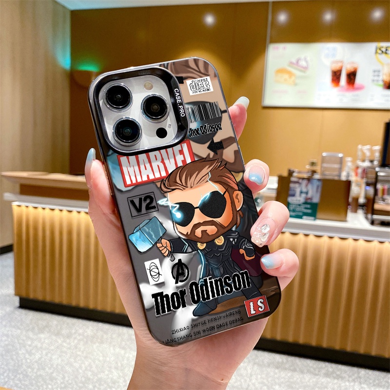 Ốp Điện Thoại acrylic Cứng Mặt Nhám In Hình marvel Cho iphone 15 Pro Max 15Plus