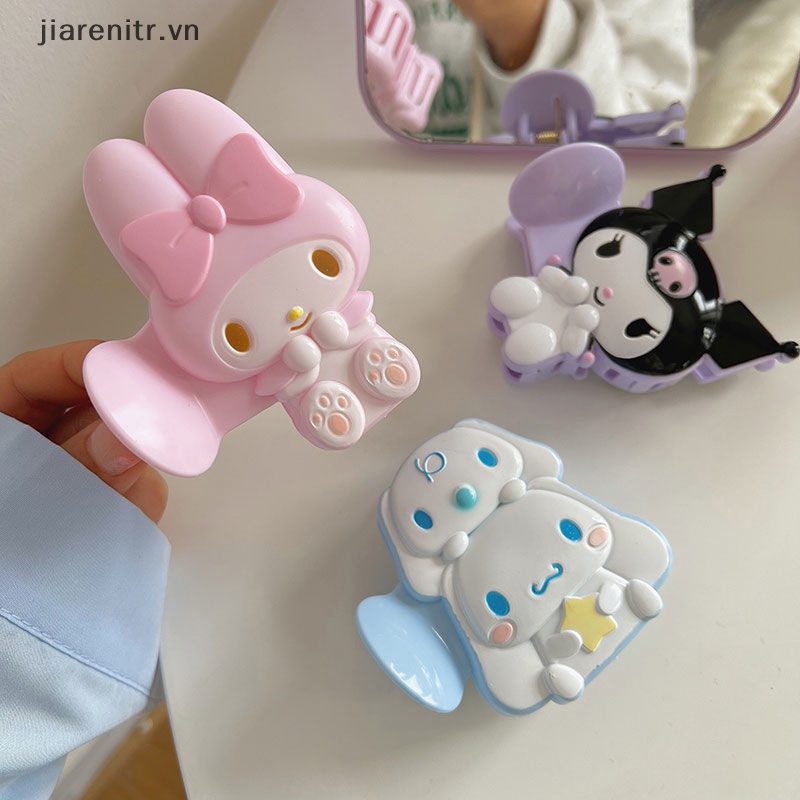 Kẹp Tóc Hình Cá Mập / Cún Cinnamoroll / Melody Sanrio Kuromi My Melody Dễ Thương Cho Bé Gái