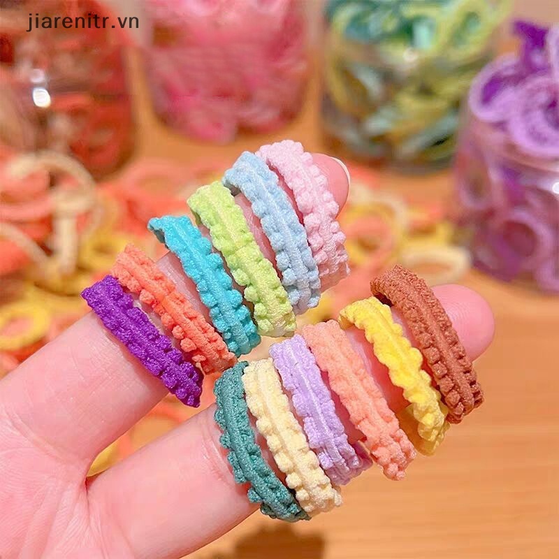 Set 50 Dây Buộc Tóc Cao Su Nylon Co Giãn Dành Cho Bé Gái