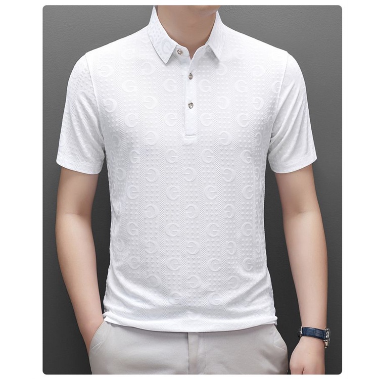 Áo Thun Polo Ngắn Tay Phong Cách Hong Kong Trẻ Trung Cho Nam