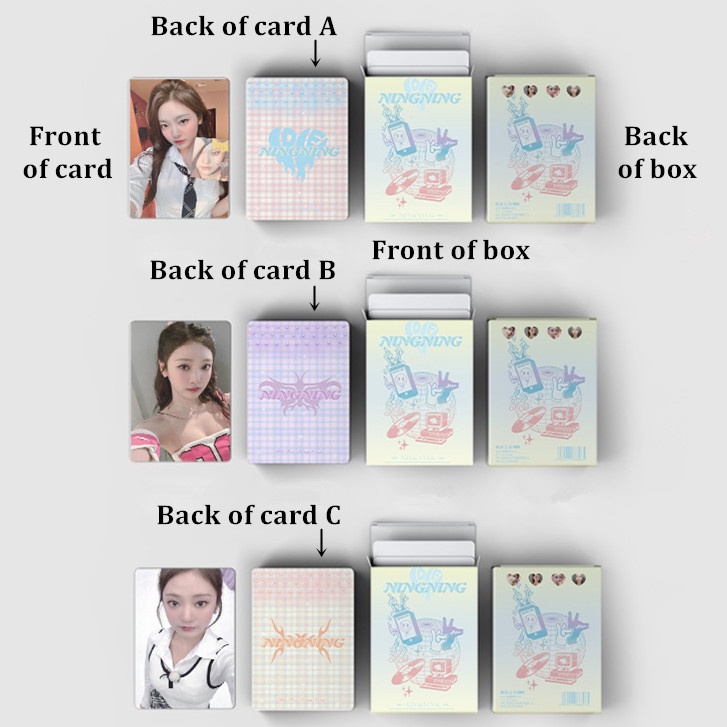 50pcs/box AESPA Photocards Album KARINA NINGNING WINTER GISELLE Laser Lomo Cards Kpop Postcards Fan Colletion Kpopfan store