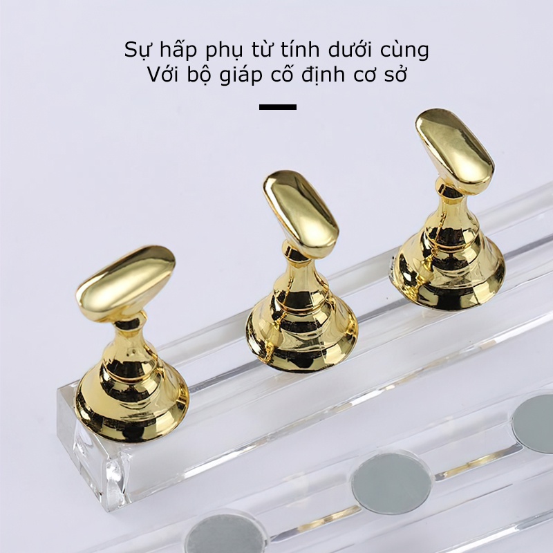 Set 5 chiếc đế gắn móng giả tập vẽ nail - đế nam châm gắn móng mẫu chuyên dụng SHERI