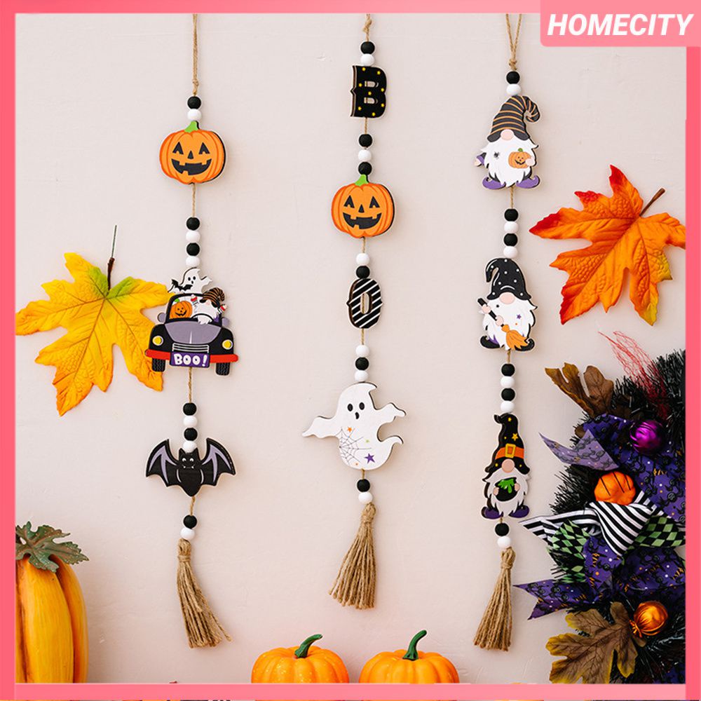 Danh sách Halloween mới Trang trí tiệc tại nhà Lễ hội ma Chuỗi hạt Phù thủy Bí ngô treo dơi
