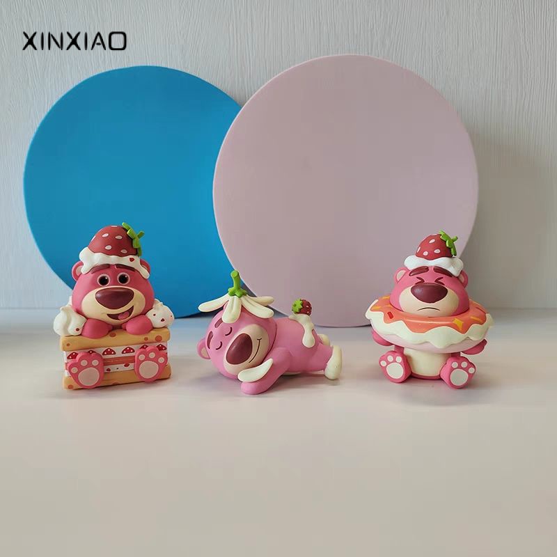 Búp bê gấu dâu tây hoạt hình handmade cho món quà sinh nhật bé gái